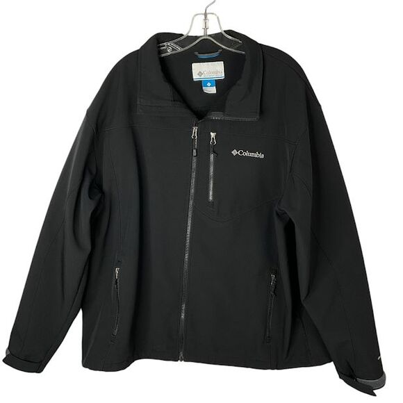 COLUMBIA Omni Wind Block Lined Jacket Men’s Black Thermal Full Zip 2XL XXL - Picture 1 of 9